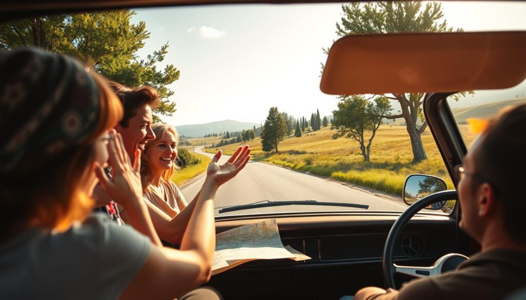 sharing experiences from road trips