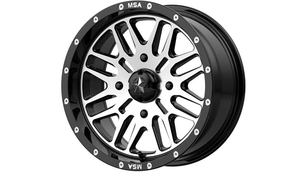 14x7 black machined wheels