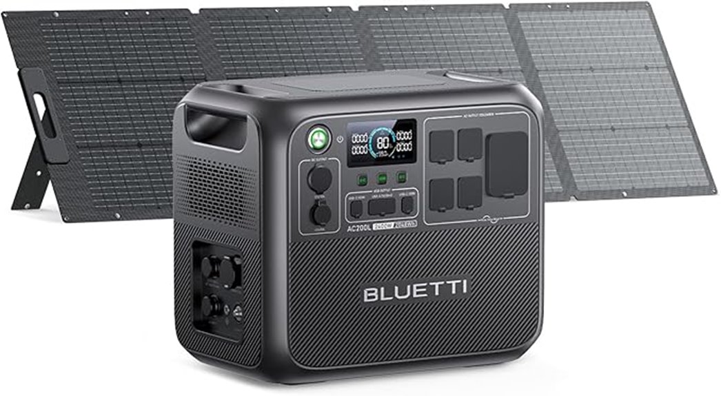 ac200l solar generator bundle