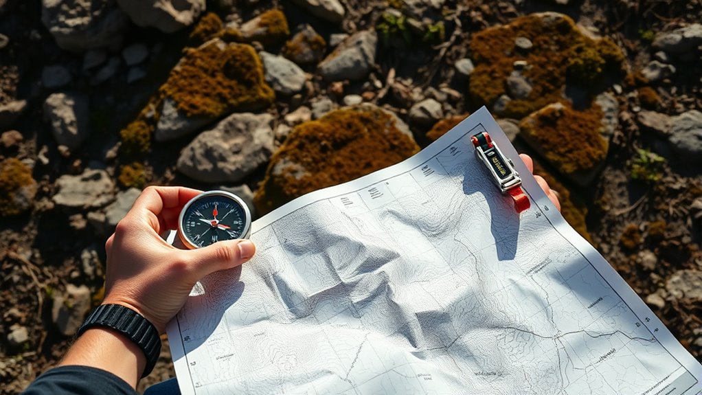 align compass with map