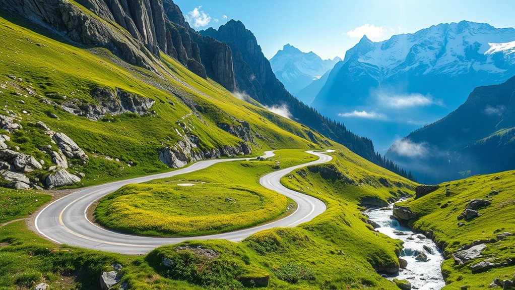 alpine scenery villages passes