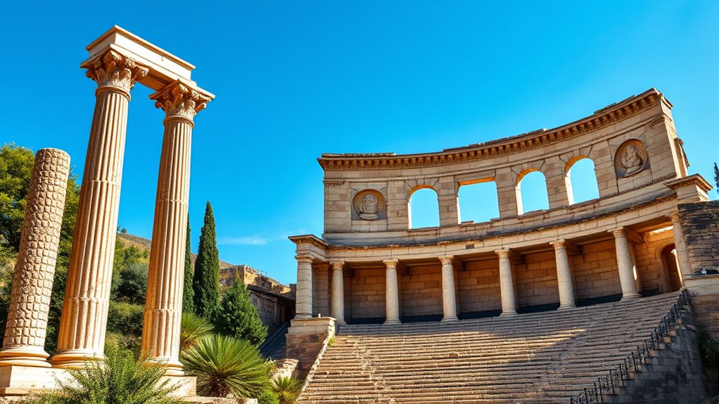 ancient ruins and roman theater