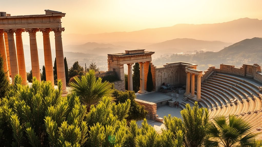 ancient ruins and temples