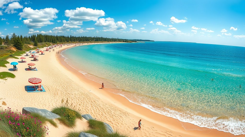 beach relaxation and activities