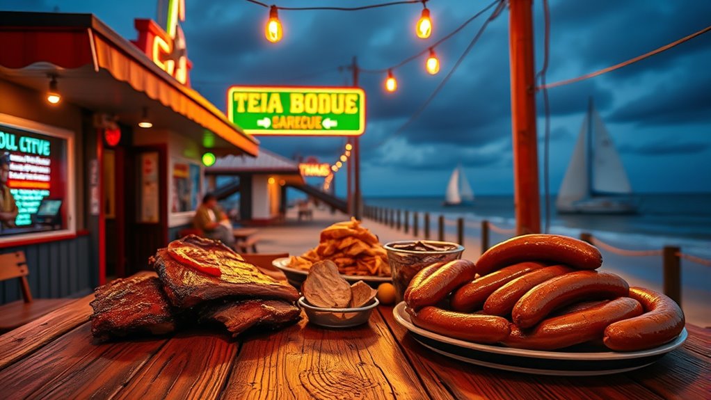 beachfront seafood barbecue
