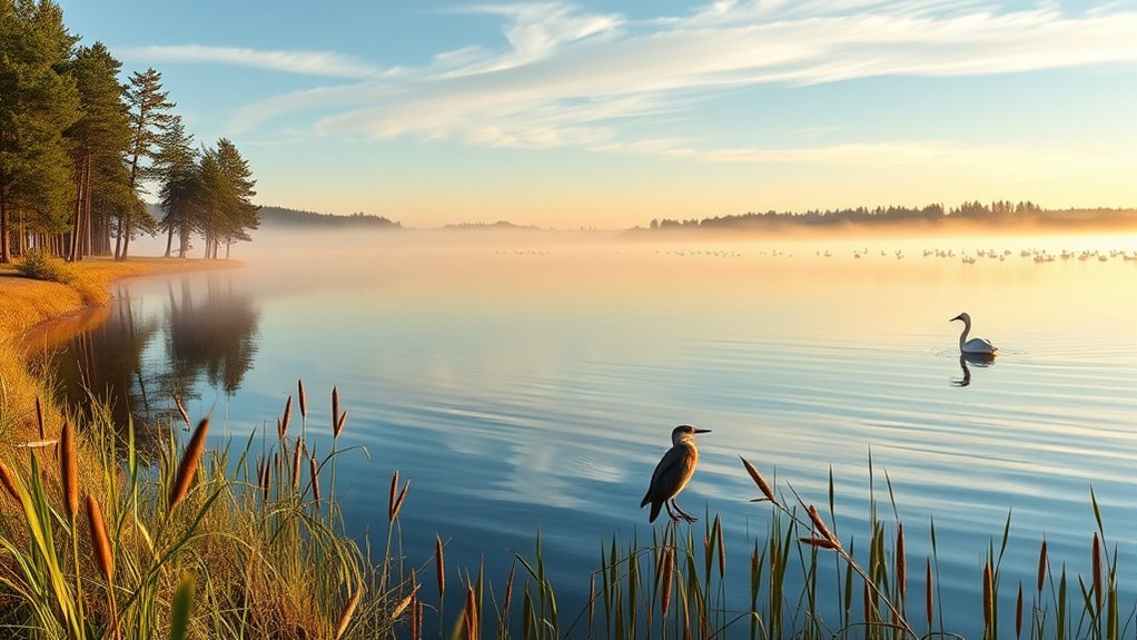 birdwatching in pristine lakes