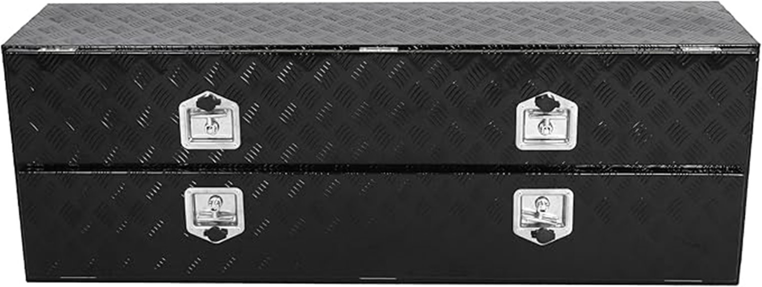 black aluminum double layer toolbox
