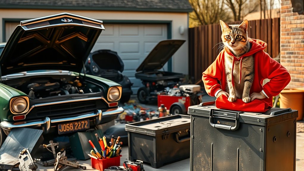 cats hijack car repairs