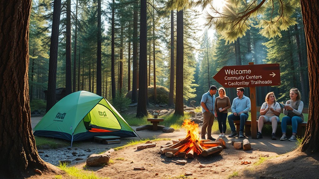 connect with local camping communities