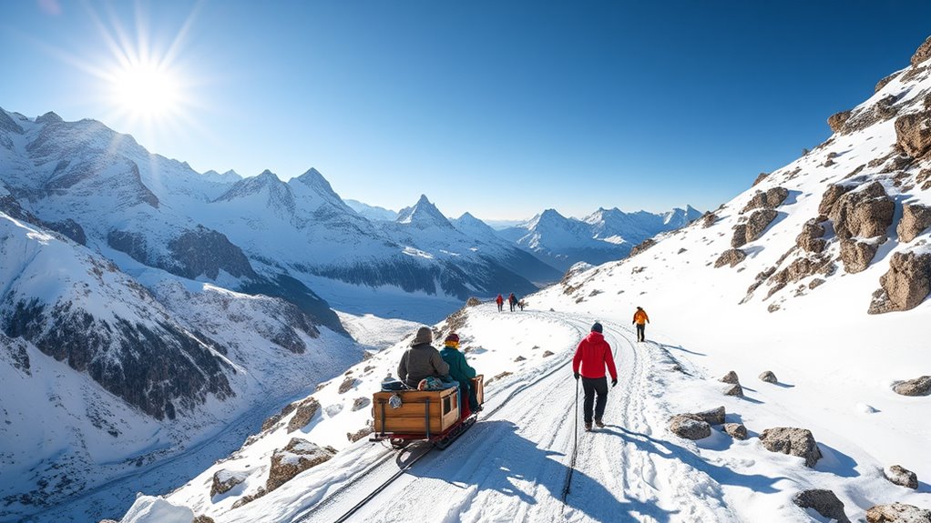crossing alps through grand st bernard