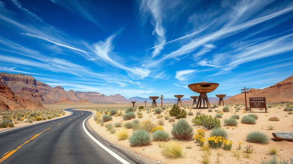 desert scenery and vintage signs