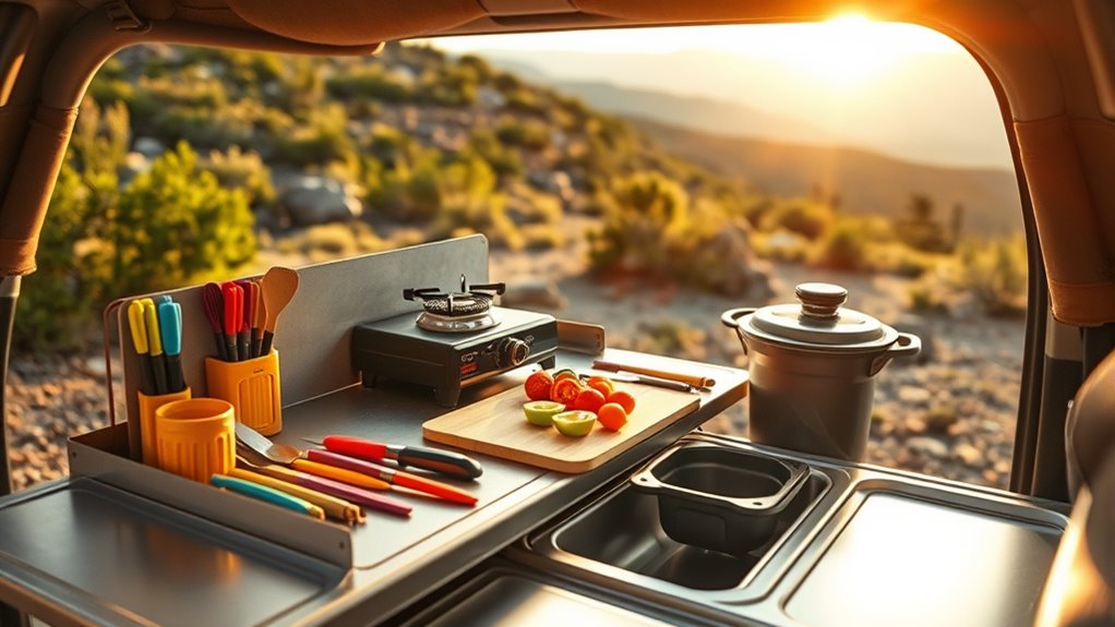 diy car camping kitchen