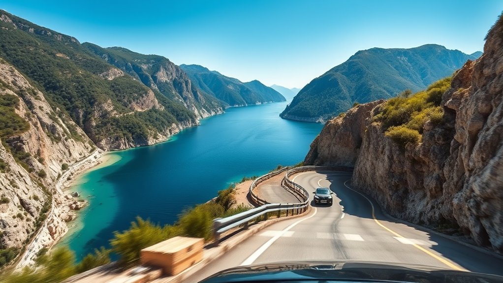 drive carefully along scenic coastline