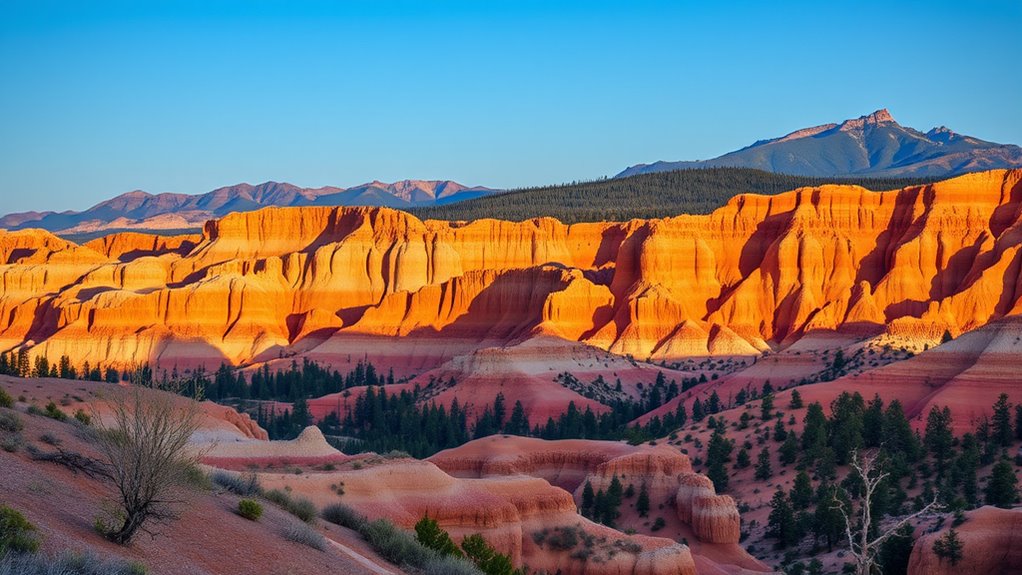 eroded layered rock formations