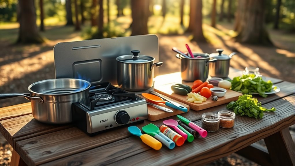 essential camping cooking tools