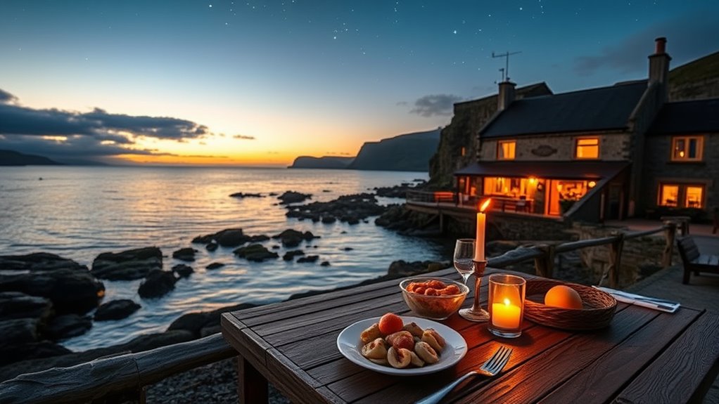 evening dining and accommodations