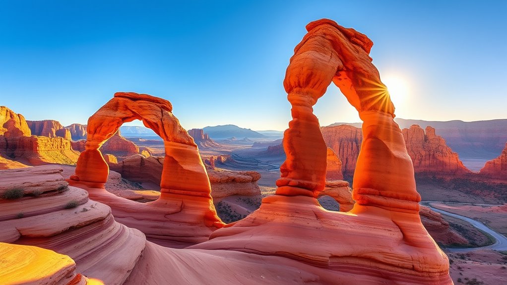 exploring arches natural formations