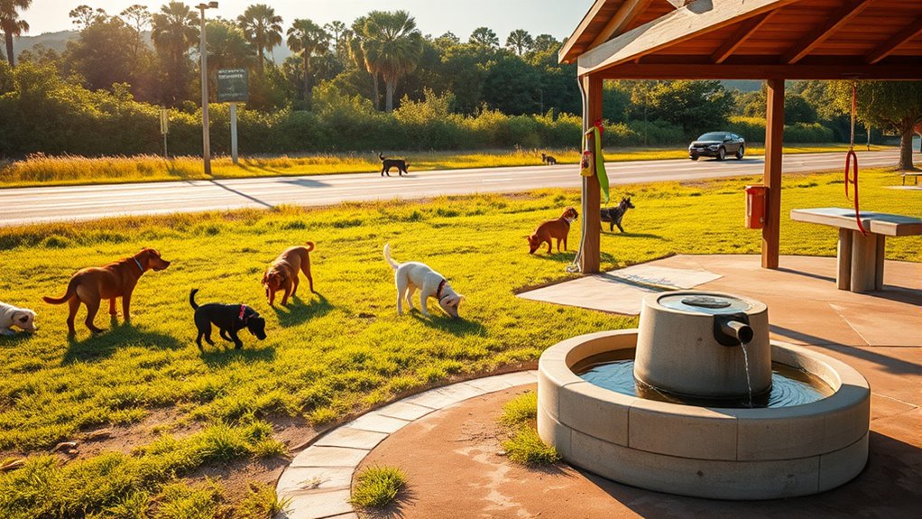 find pet friendly rest stops
