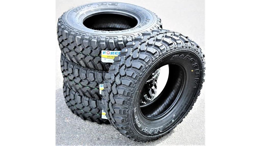 four mud off road tires