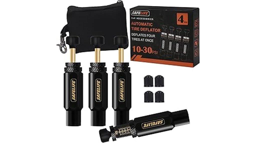 four tire pressure regulators