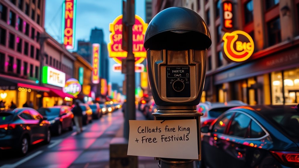 free parking during events