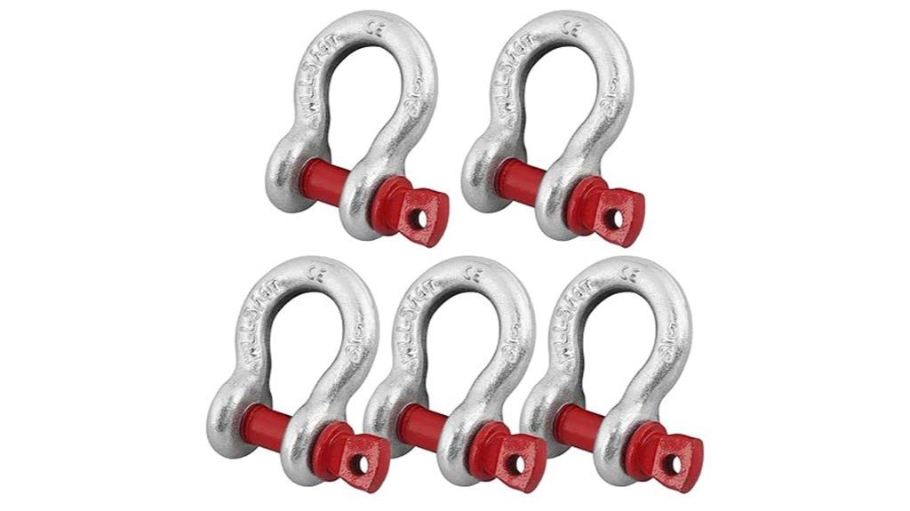 galvanized d ring shackles