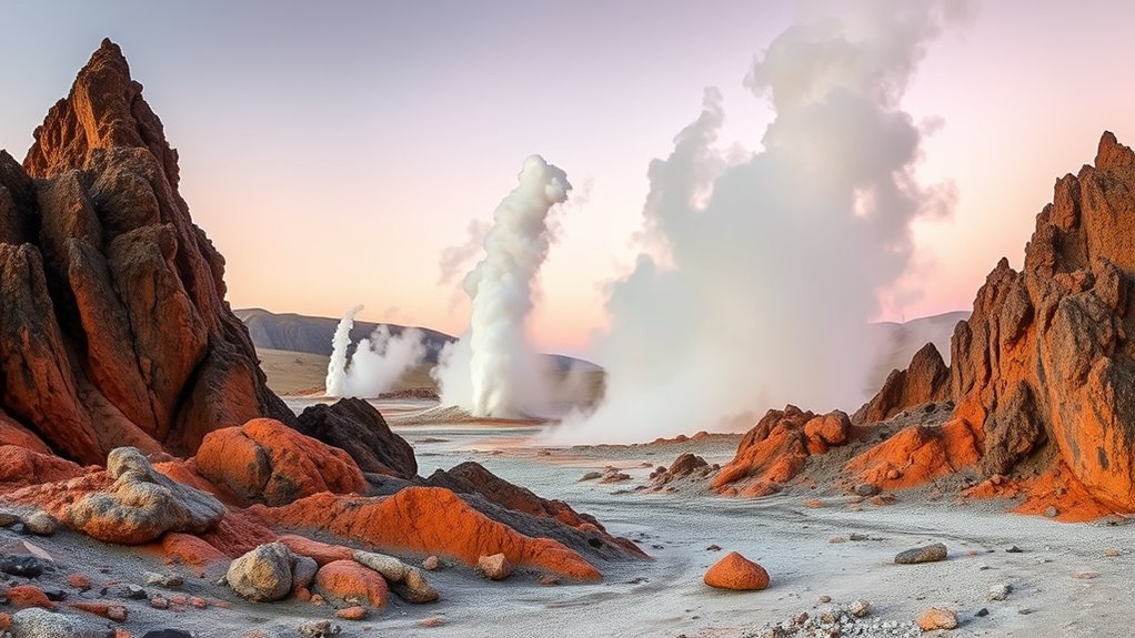 geysers hot springs sunrise