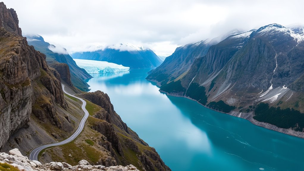 glaciers fjords icy landscapes