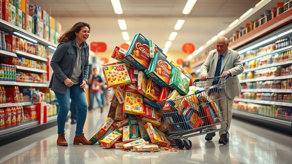grocery chaos and unexpected mishaps