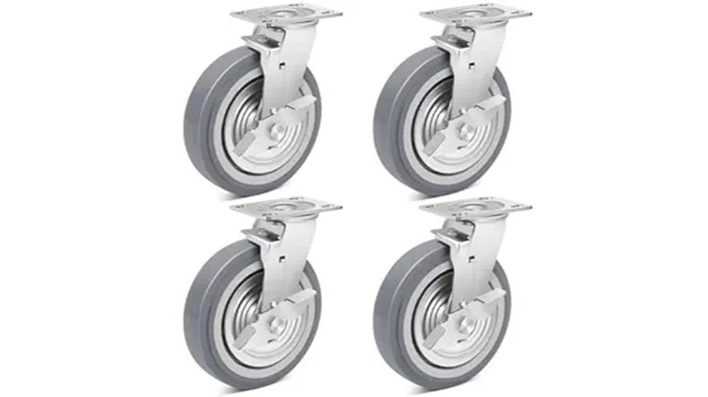 heavy duty caster wheels set