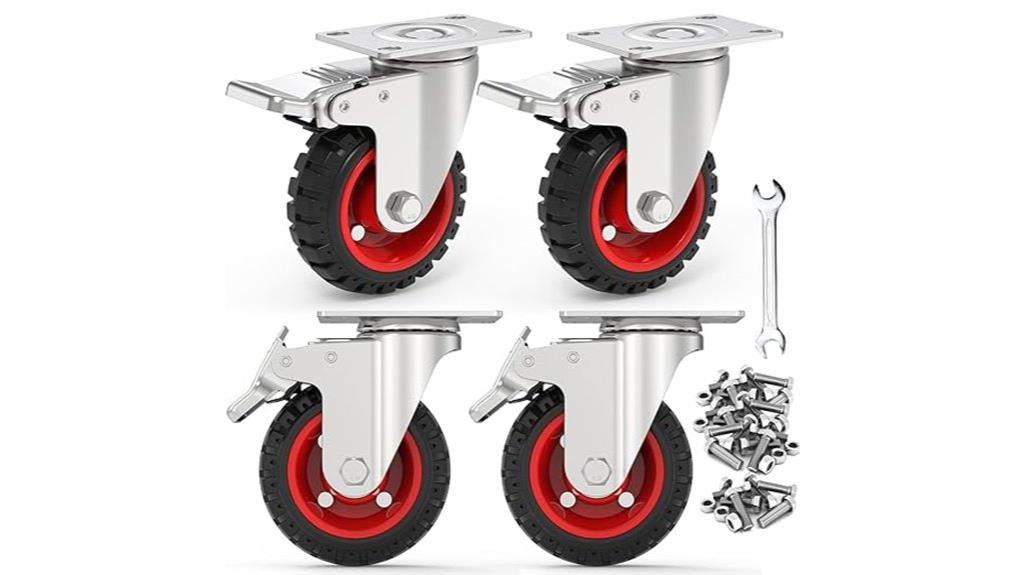 heavy duty rubber caster wheels