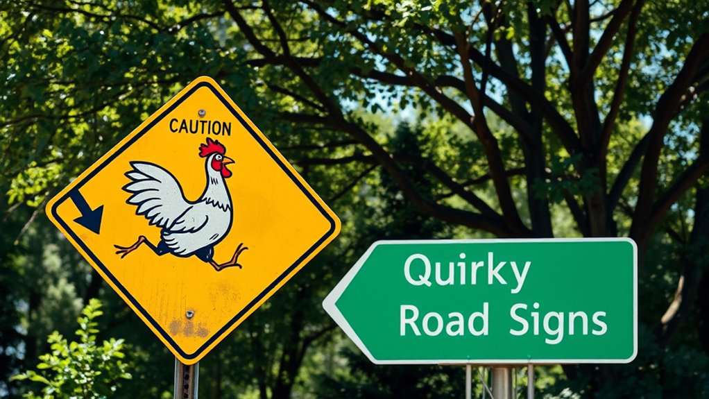 humorous road sign captions