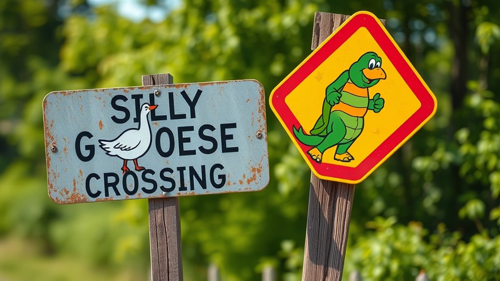 humorous signage brightens days