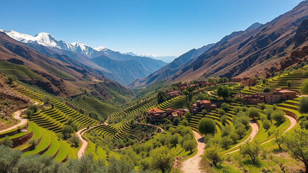 lush berber mountain villages
