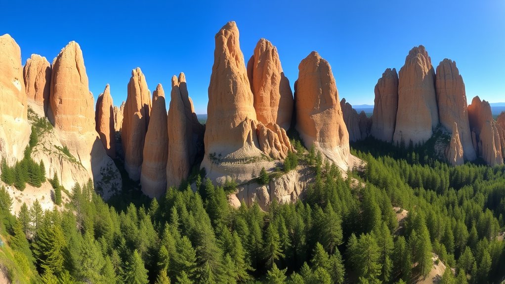 majestic colorful sandstone sculptures