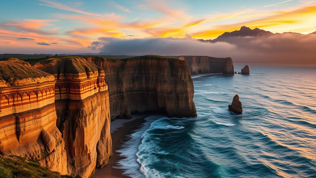 majestic limestone coastal formations
