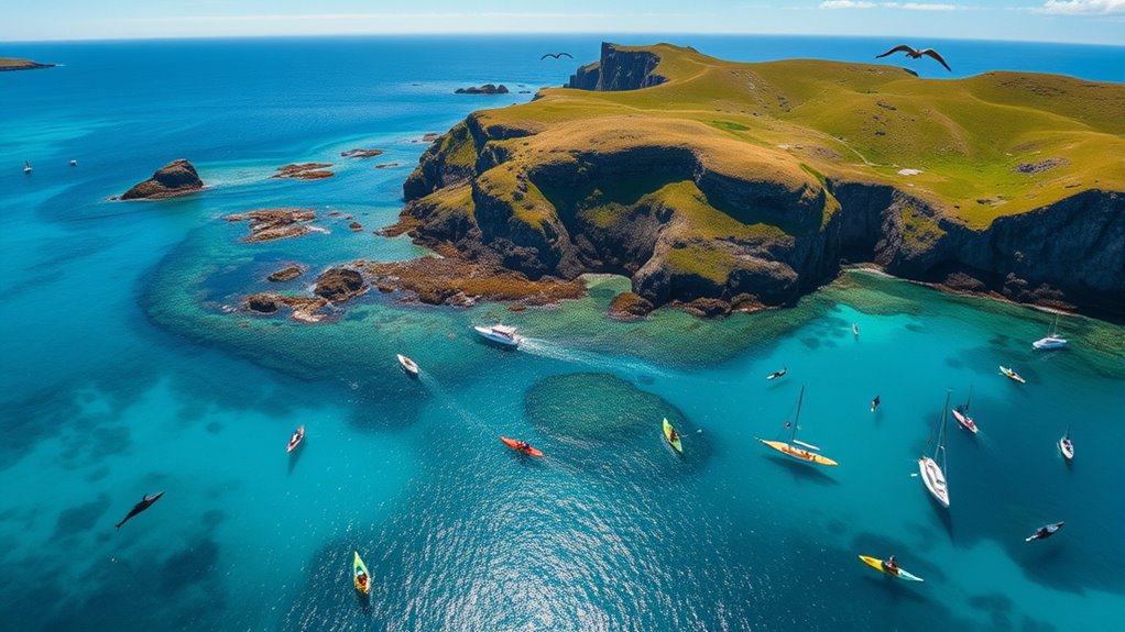 marine wildlife and water sports