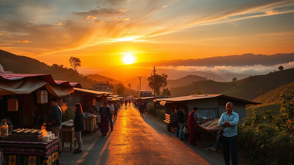 market aromas meet sunset