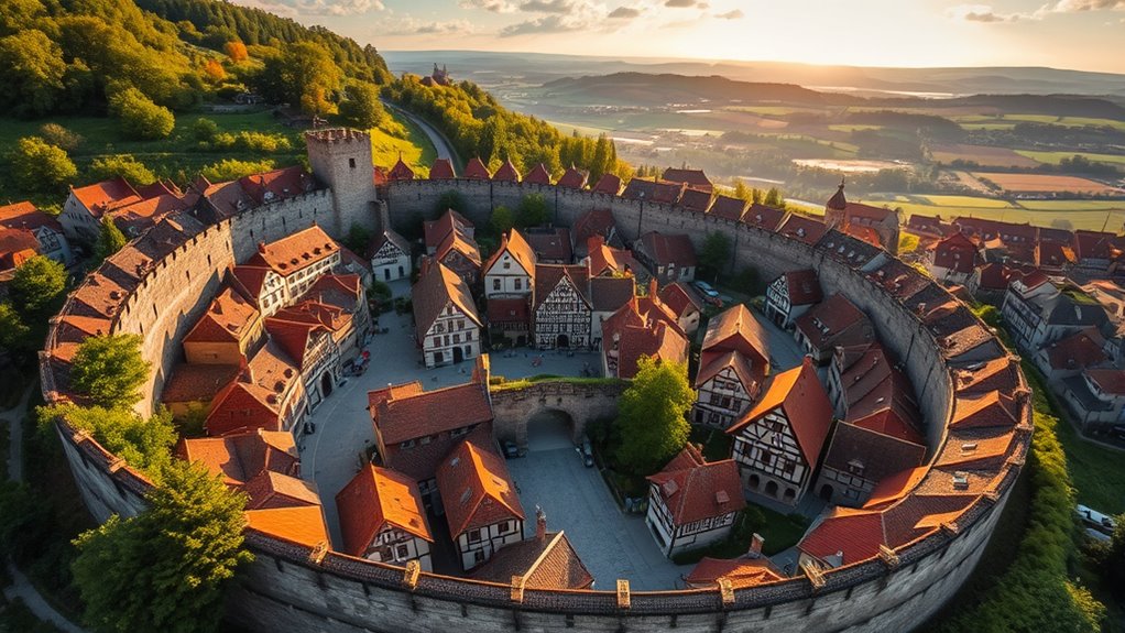 medieval circular city walls