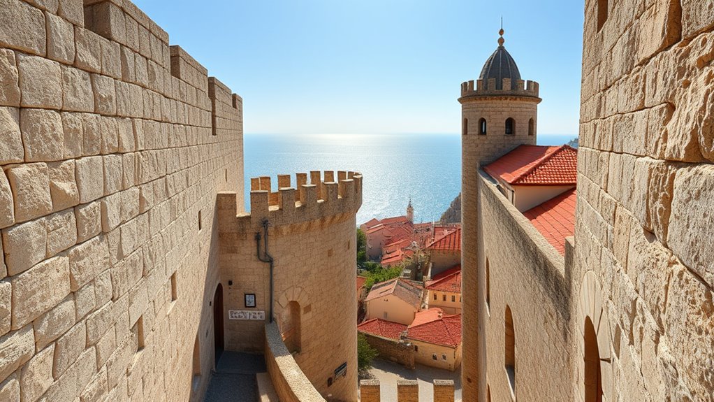 medieval fortress wall exploration