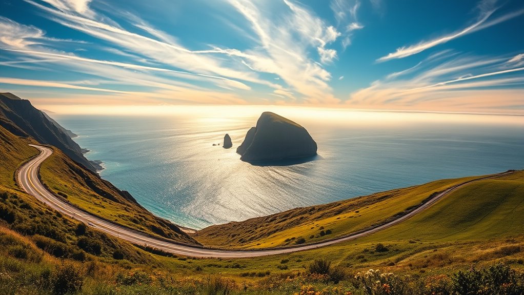morro rock coastal scenery