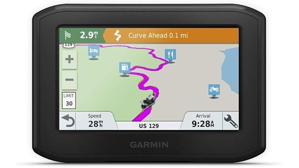 motorcycle gps with 4 3 inch display
