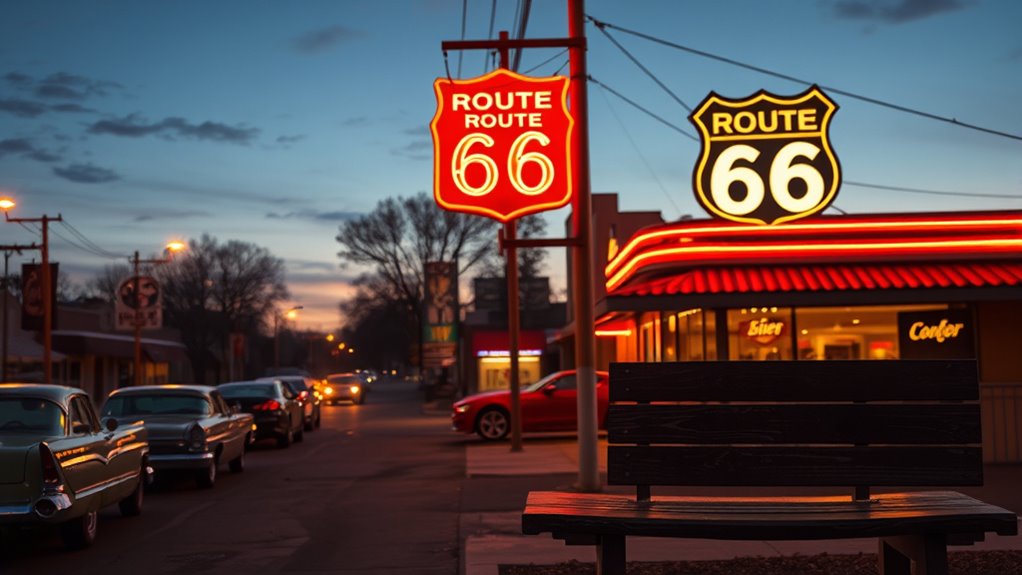 nighttime nostalgic small town charm