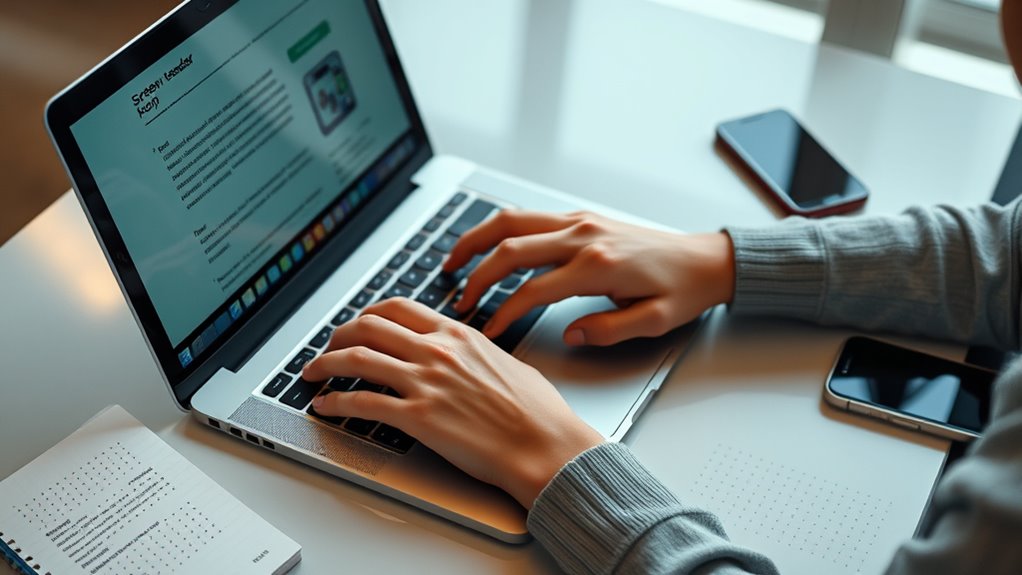 optimize screen reader settings