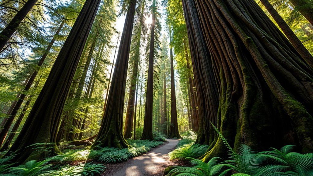 outdoor adventure in redwoods