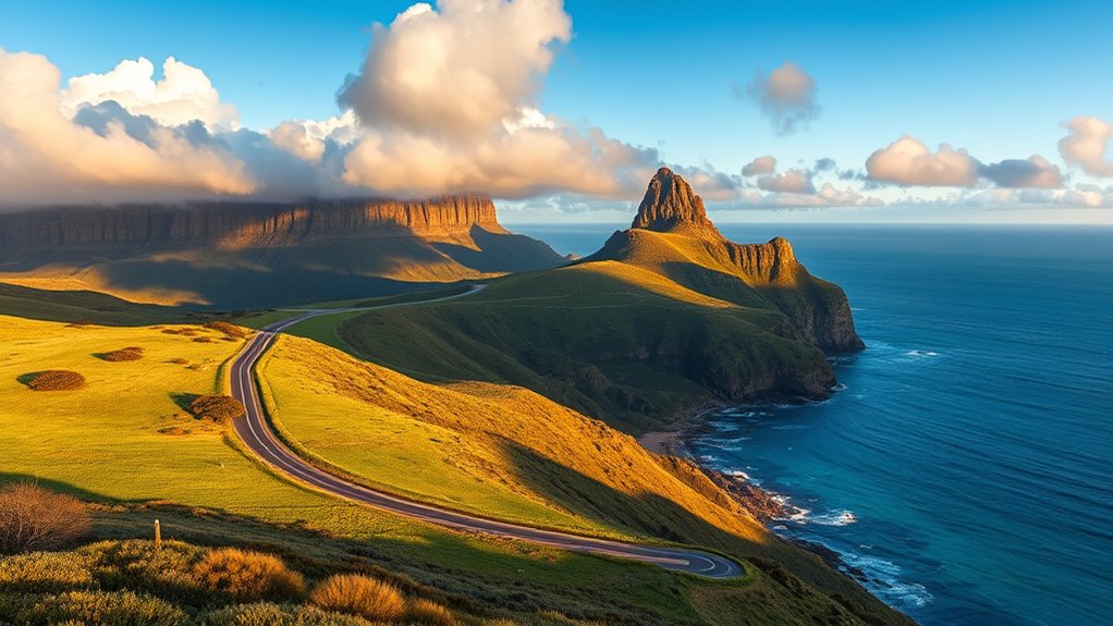 panoramic coastal mountain views