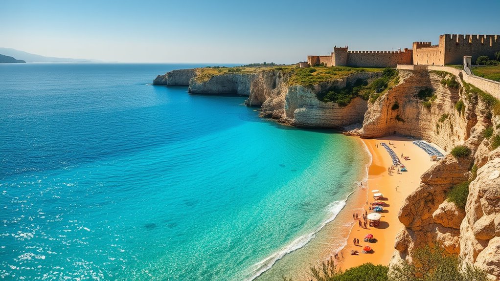 peloponnese castles and beaches