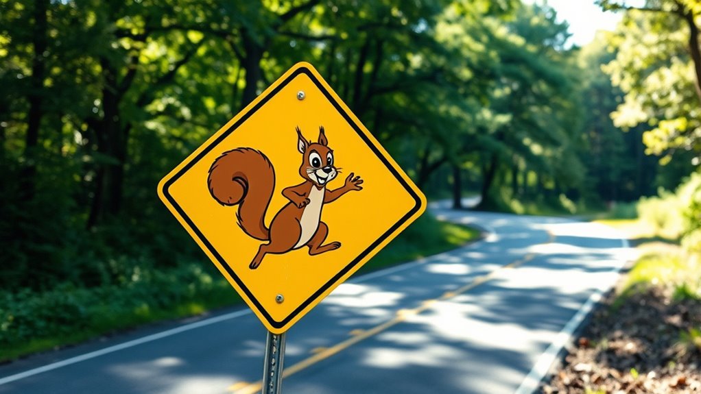 playful road sign captions
