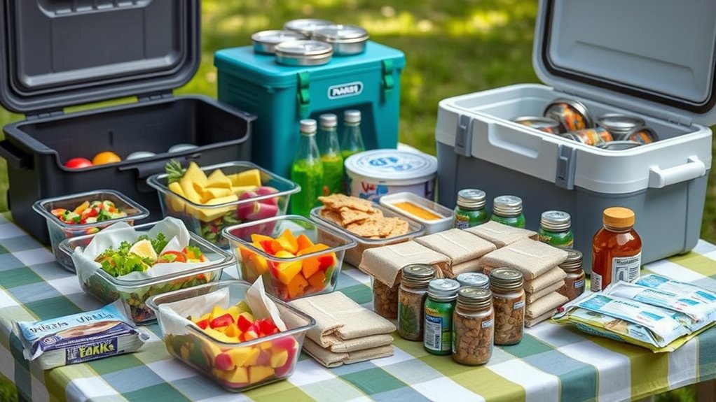 prepped meals and snacks