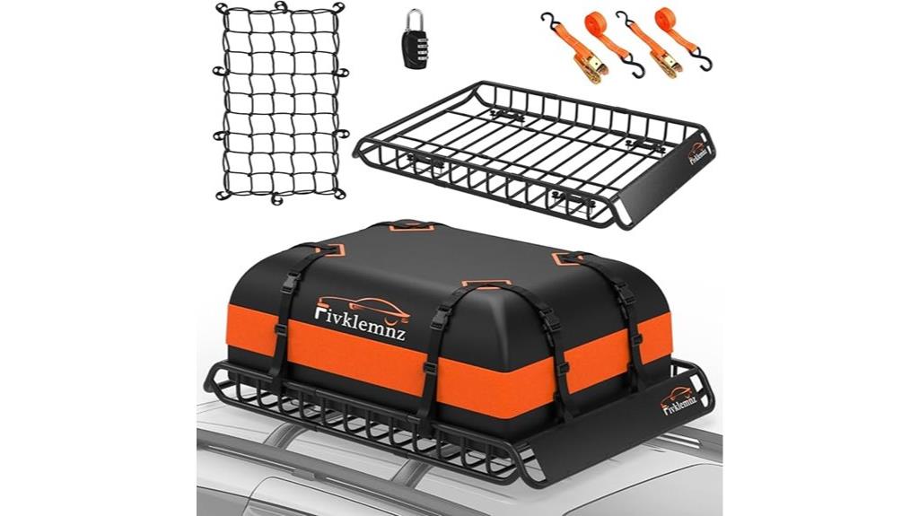 roof rack with waterproof cargo